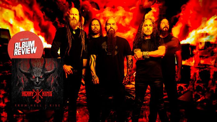 L-R: Kyle Sanders, Phil Demmell, Kerry King, Mark Osegueda, Paul Bostaph | Photo credit: Jim Louvau