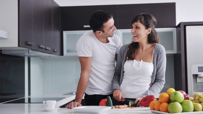 Hanging out in the kitchen.