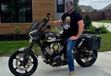 SIG SAUER Hands Off Carey Hart-Built Indian Motorcycle to Sweepstakes Winner Hero’s Journey Sweepstakes Winner Nick Smith | Source: Sig Sauer